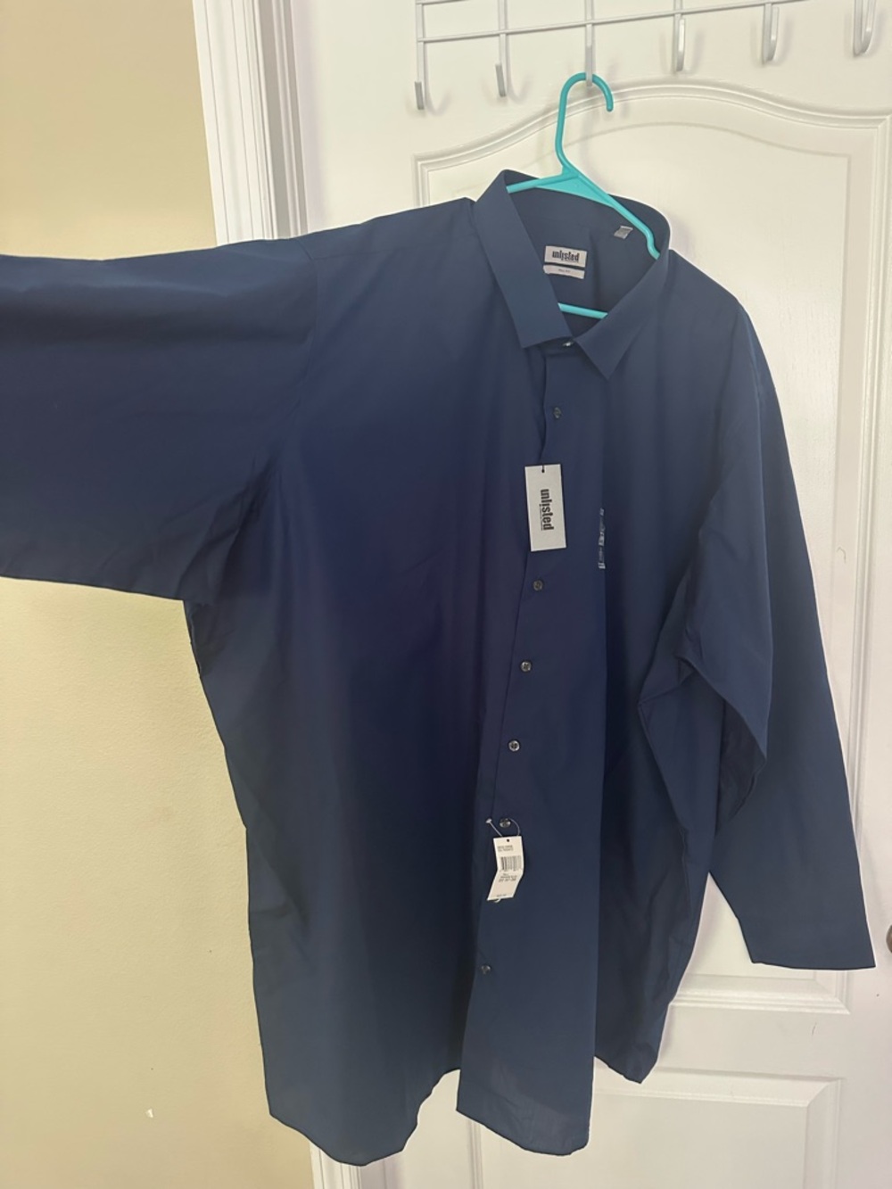 NWT Unlisted Kenneth Cole Shirt 5XL Tall Blue Slim Fit Big & Tall